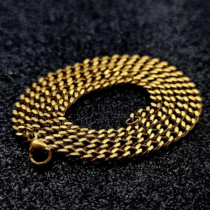 3MM CURB CHAIN 18" (GOLD) - AAPEX WATCHES